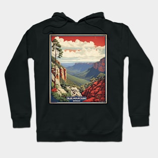 Blue Mountains National Park Australia Vintage Travel Poster Tourism Hoodie